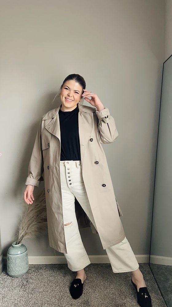 Denim Jacket White Tank Black Pleated Trousers Casual Denim Jacket White Tank Black Pleated Trousers Casual — Midsize Outfits 2027