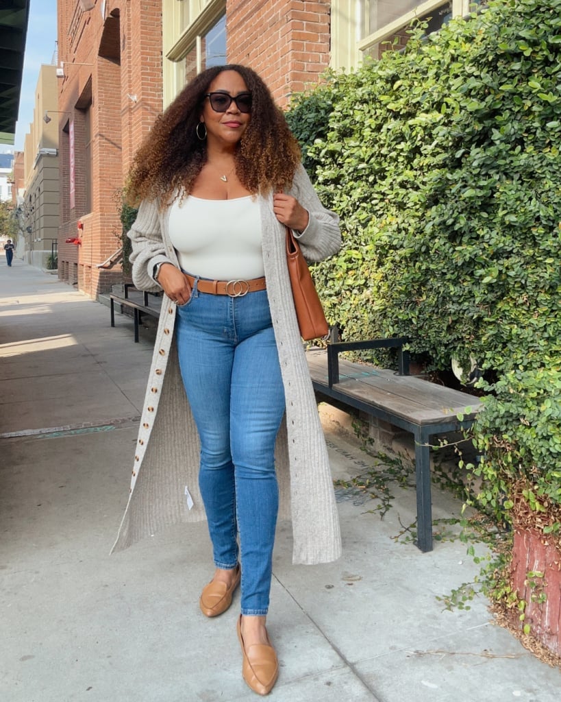 Gray Cardigan White Tank Skinny Jeans Casual Gray Cardigan White Tank Skinny Jeans Casual — Midsize Outfits 2027