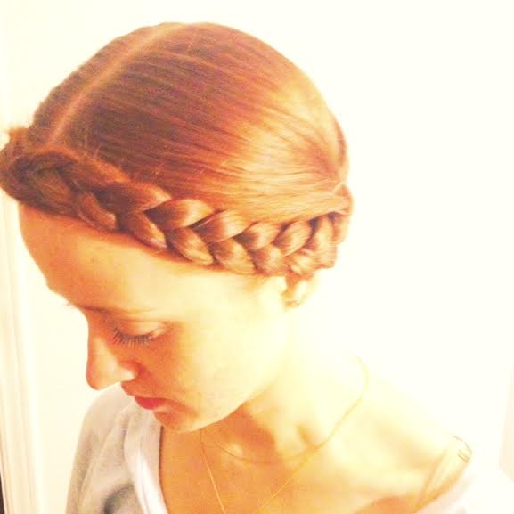 Medium Red Wavy Braided Crown Medium Red Wavy Braided Crown — Milkmaid Braid 2027