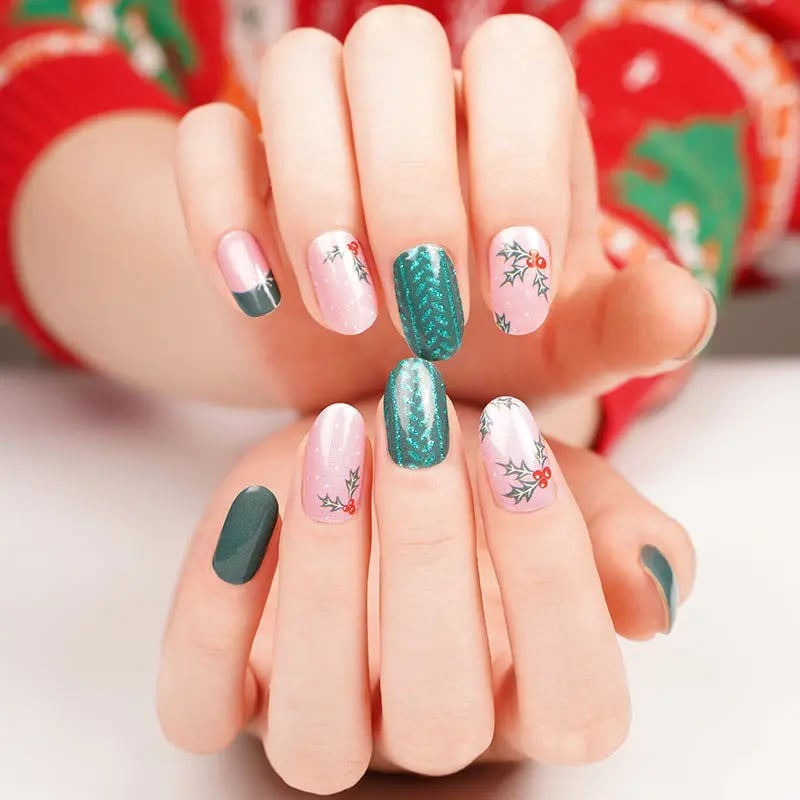 Short Almond Christmas Character Nails Short Almond Christmas Character Nails — Mistletoe Nails 2026