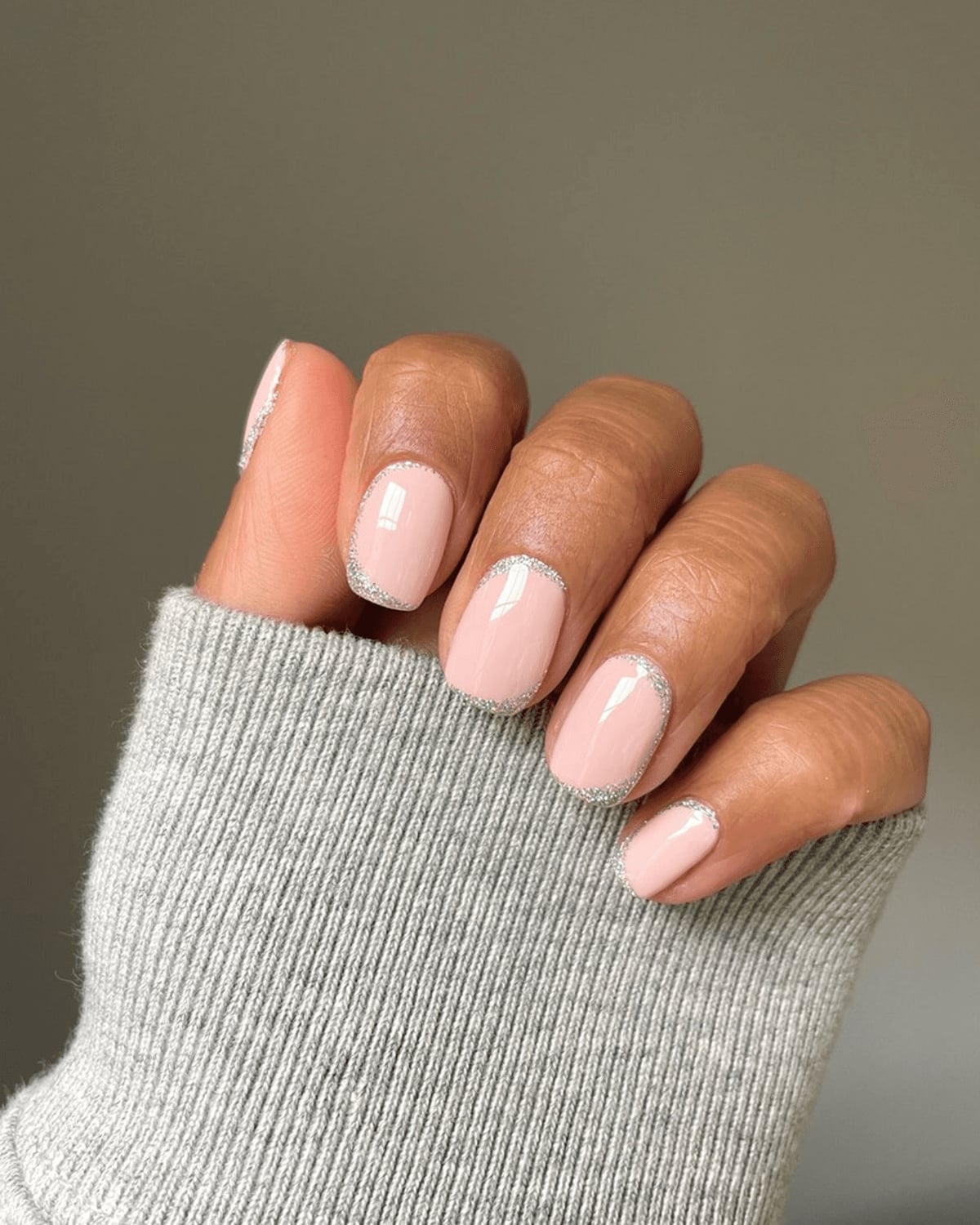 Short Square Nails Glitter Cuticle Accent Short Square Nails Glitter Cuticle Accent — Nail Shapes 2027 for Short Nail Beds