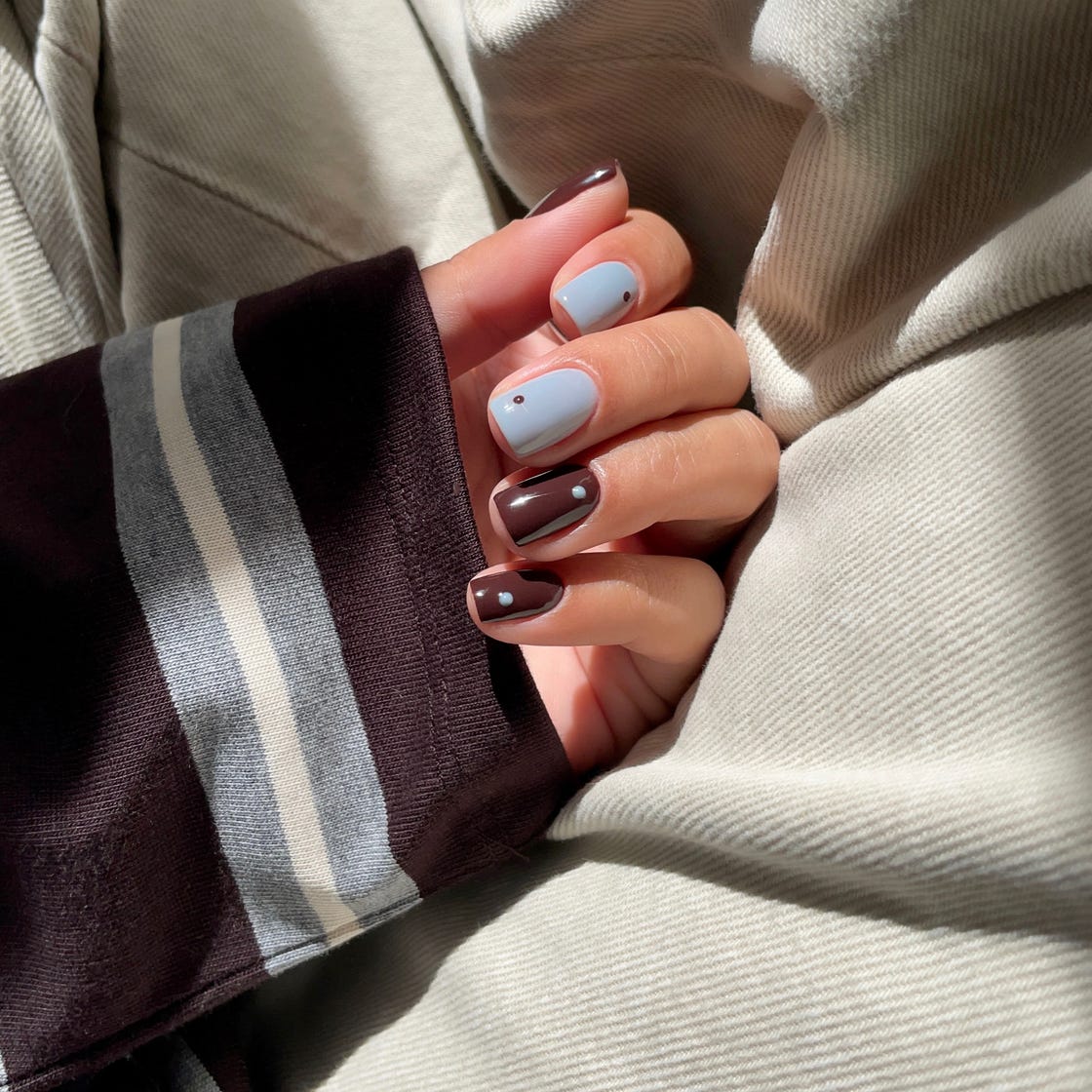 Short Square Nails Color Block Dots Short Square Nails Color Block Dots — Nail Shapes 2027 for Short Nail Beds