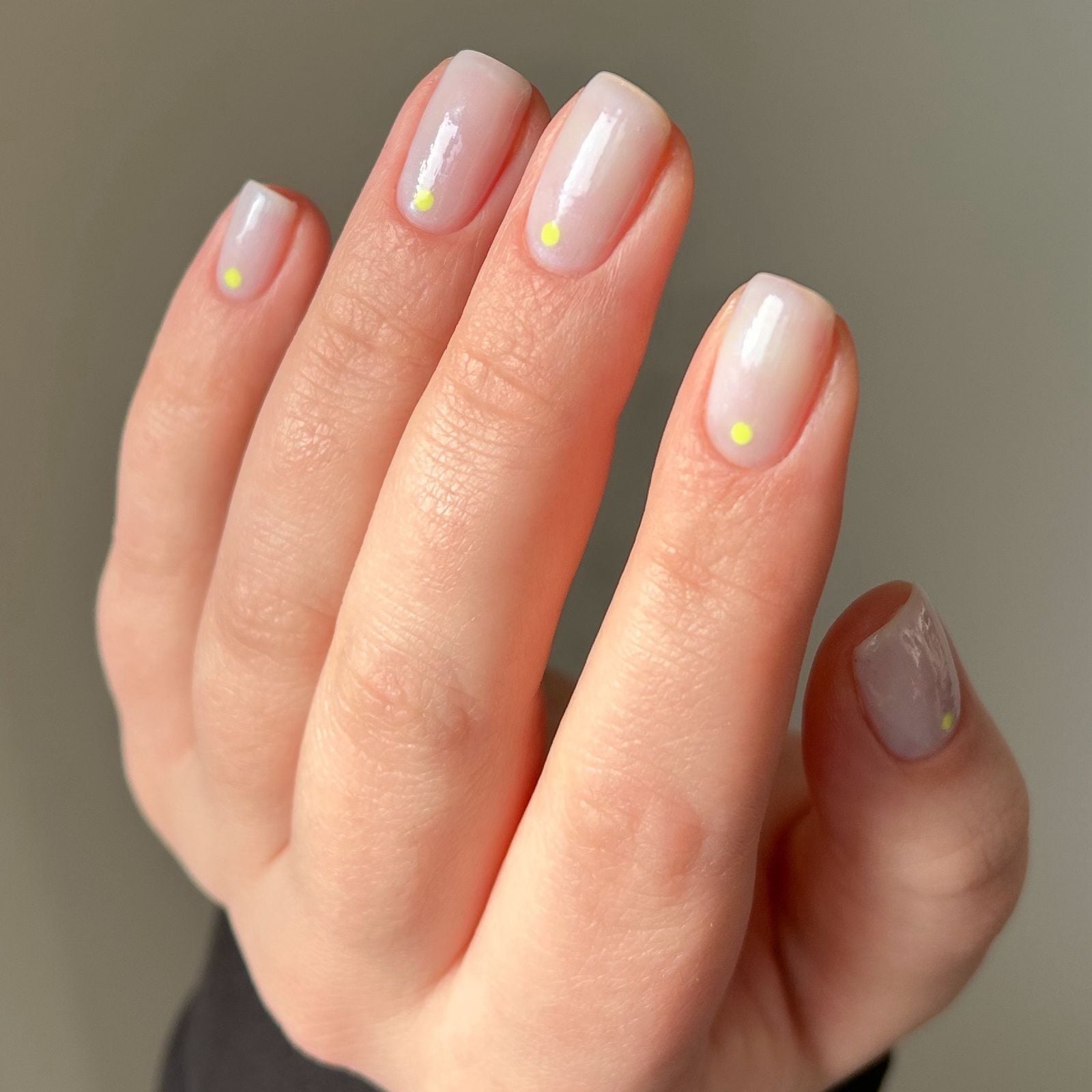 Short Square Nails Minimalist Yellow Dots Short Square Nails Minimalist Yellow Dots — Nail Shapes 2027 for Short Nail Beds