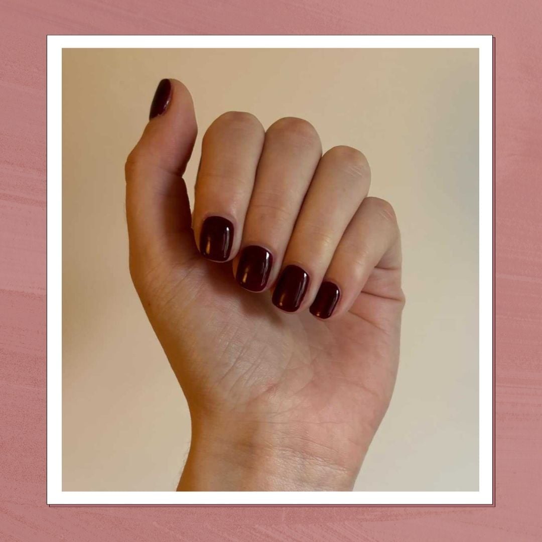Short Squoval Nails in Deep Burgundy Short Squoval Nails in Deep Burgundy — Nail Shapes 2027 for Short Nail Beds