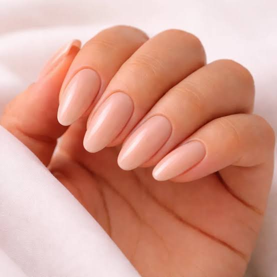 Medium Almond Sheer Nude Pink Natural Medium Almond Sheer Nude Pink Natural — Nails 2027 for Fat Fingers