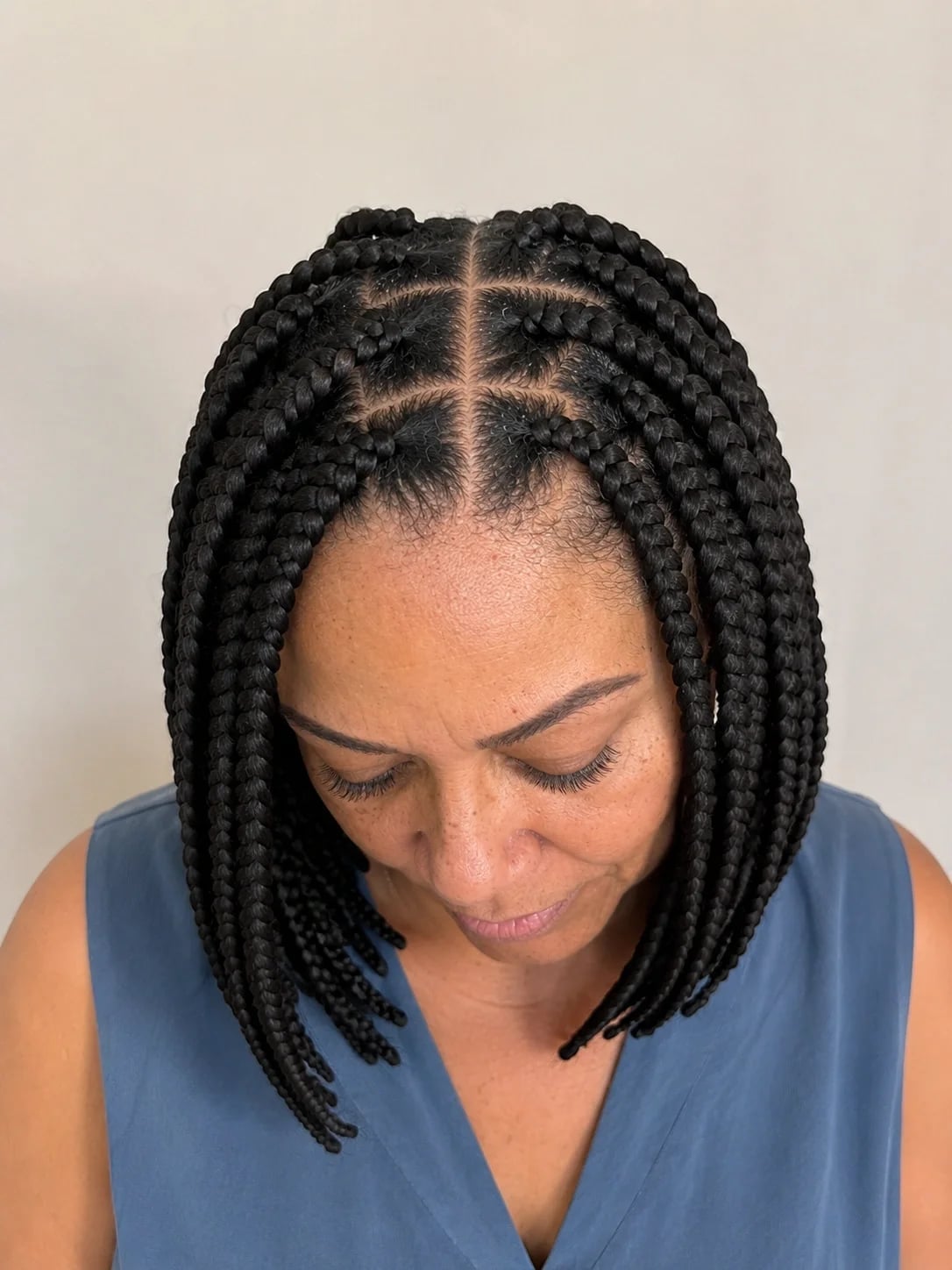 Blunt Chin-Length Box Braids Bob Blunt Chin-Length Box Braids Bob — Natural Braided Hairstyles 2027