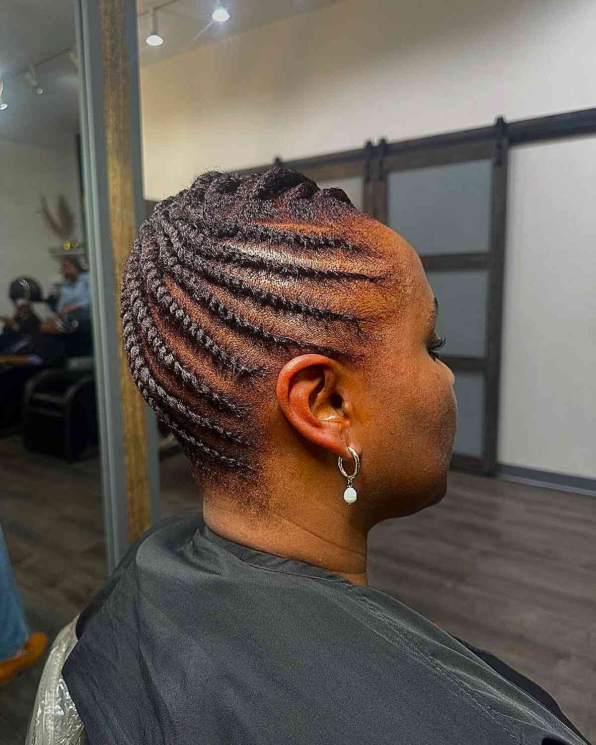 Short Dark Brown Flat Twists Updo Short Dark Brown Flat Twists Updo — Natural Braided Hairstyles 2027