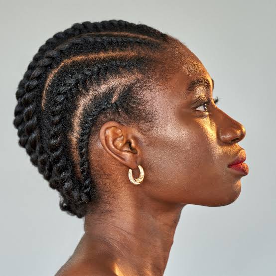 Sleek Black Cornrows Ending At Ear Length Sleek Black Cornrows Ending At Ear Length — Natural Braided Hairstyles 2027
