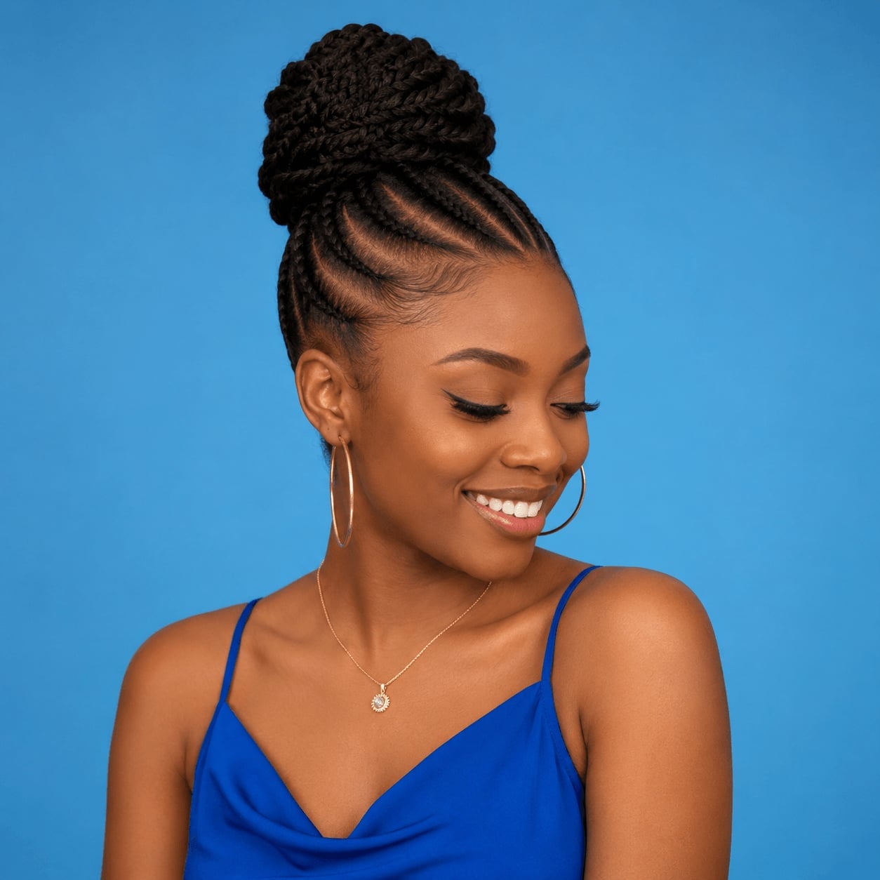 Braided Updo With Voluminous Bun Braided Updo With Voluminous Bun — Natural Braided Hairstyles 2027