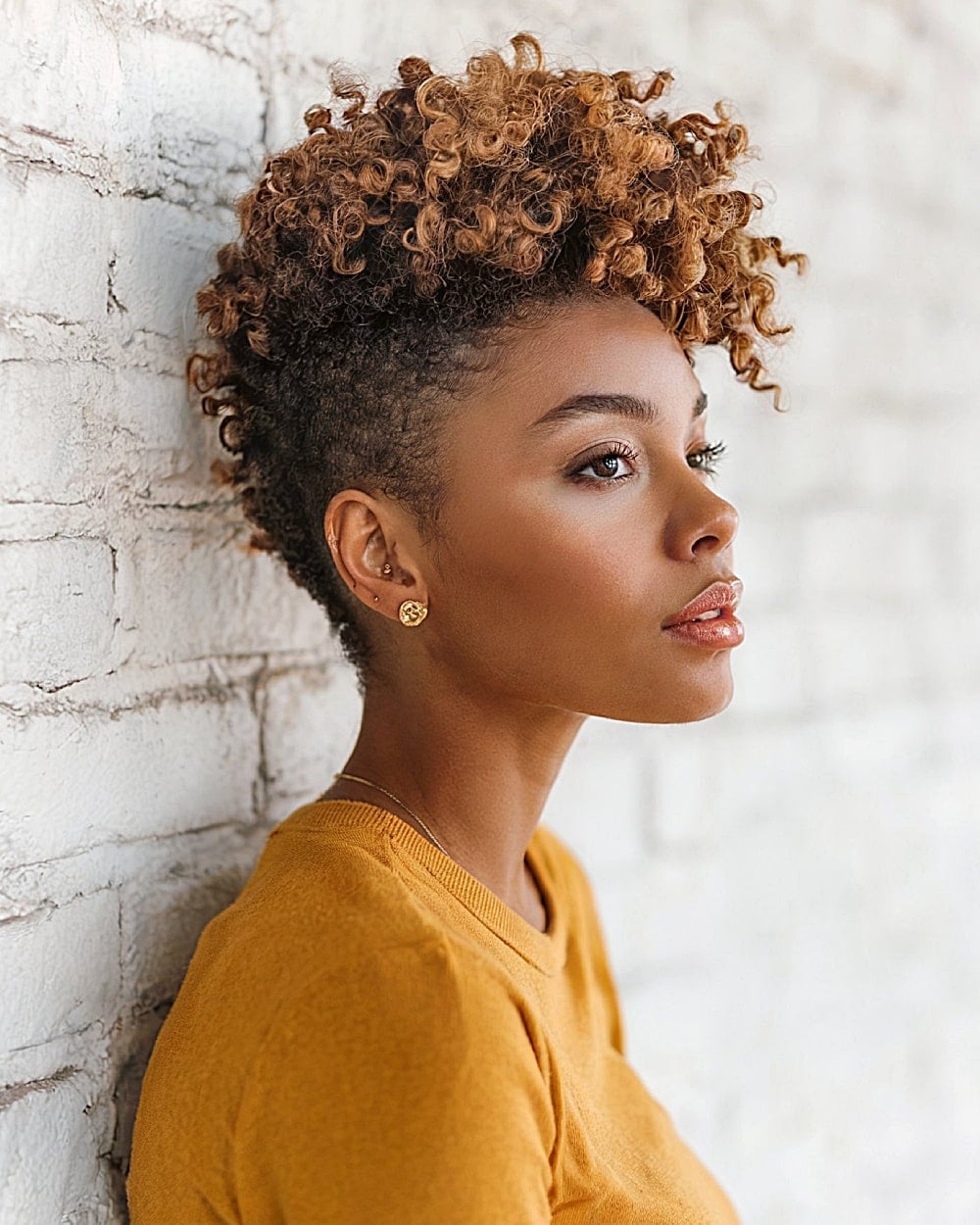 Tapered Cut With Voluminous Curly Top Tapered Cut With Voluminous Curly Top — Natural Hairstyles 2027 for 4A Hair