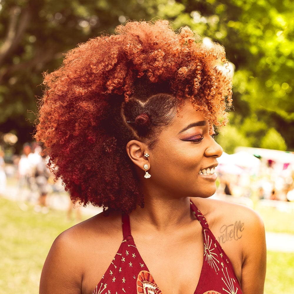 Shoulder-Length Fiery Red Mohawk Shoulder-Length Fiery Red Mohawk — Natural Hairstyles 2027 for 4A Hair