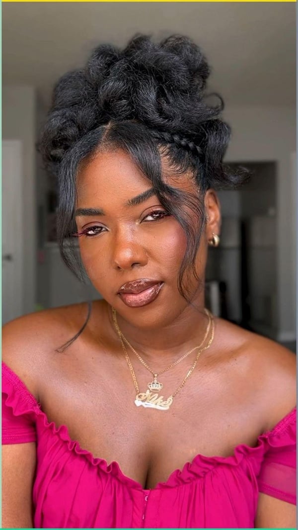 Mid-Back Messy Updo With Braids Mid-Back Messy Updo With Braids — Natural Hairstyles 2027 for 4A Hair