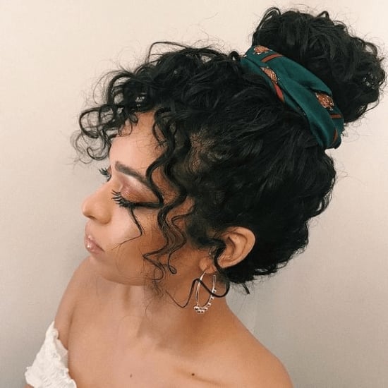 Long Messy Bun With Scarf Long Messy Bun With Scarf — Natural Hairstyles 2027 for 4A Hair