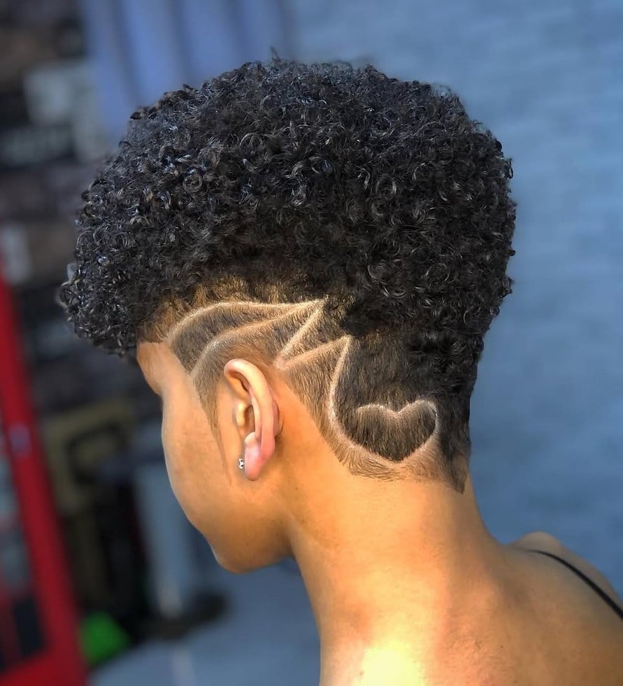 Pixie With Undercut And Heart Design Pixie With Undercut And Heart Design — Natural Hairstyles 2027 for 4A Hair