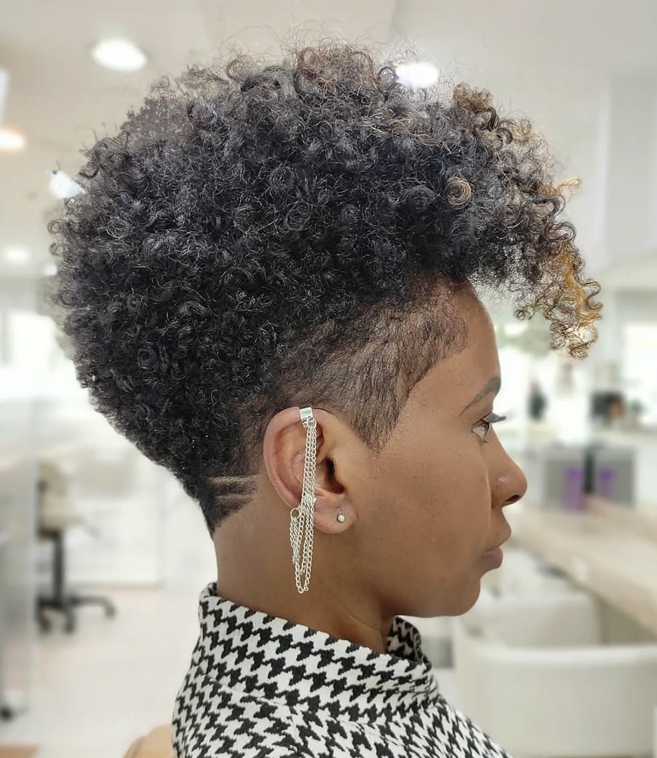 Tapered Undercut With Styled Up Curls Tapered Undercut With Styled Up Curls — Natural Hairstyles 2027 for 4A Hair