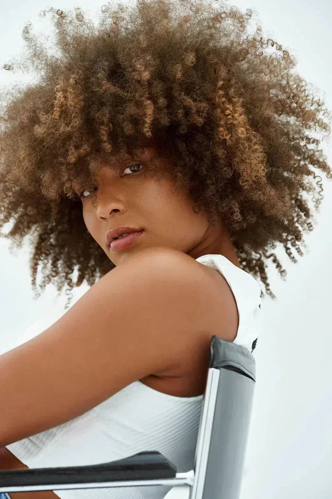 Shoulder-Length Voluminous Afro, Brown And Black Shoulder-Length Voluminous Afro, Brown And Black — Natural Hairstyles 2027 for 4A Hair