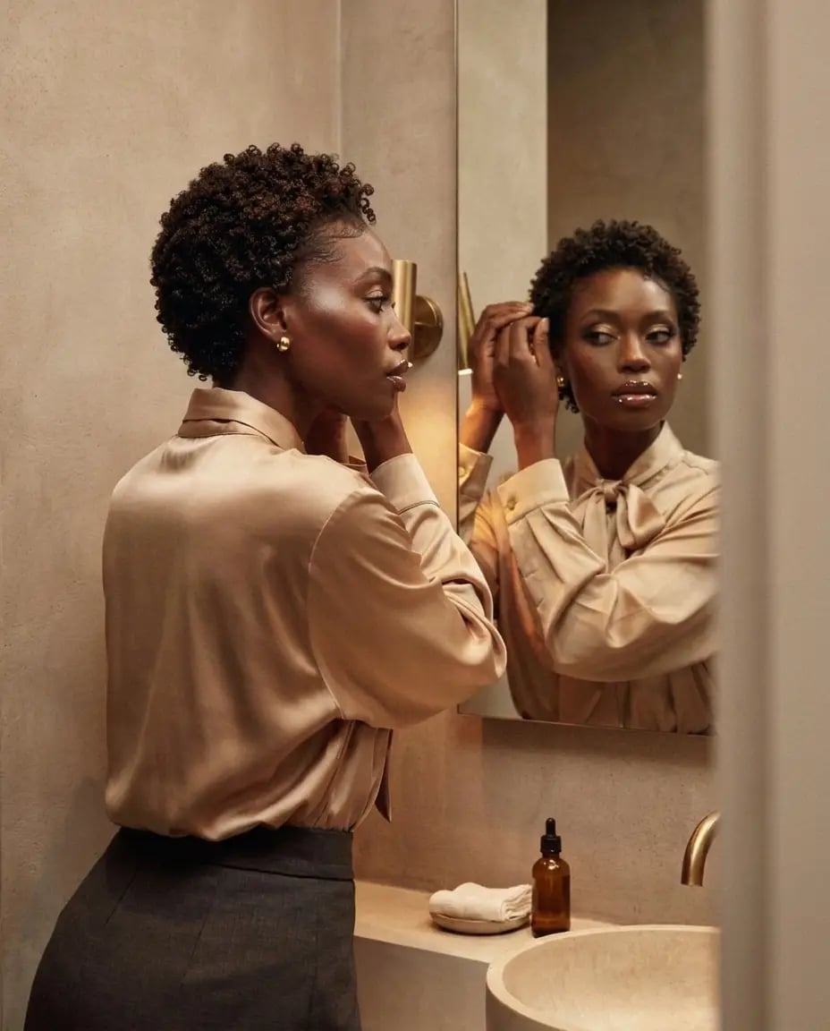 Short Dark Brown Defined Curls With Side Part Short Dark Brown Defined Curls With Side Part — Natural Hairstyles 2027 for Black Women
