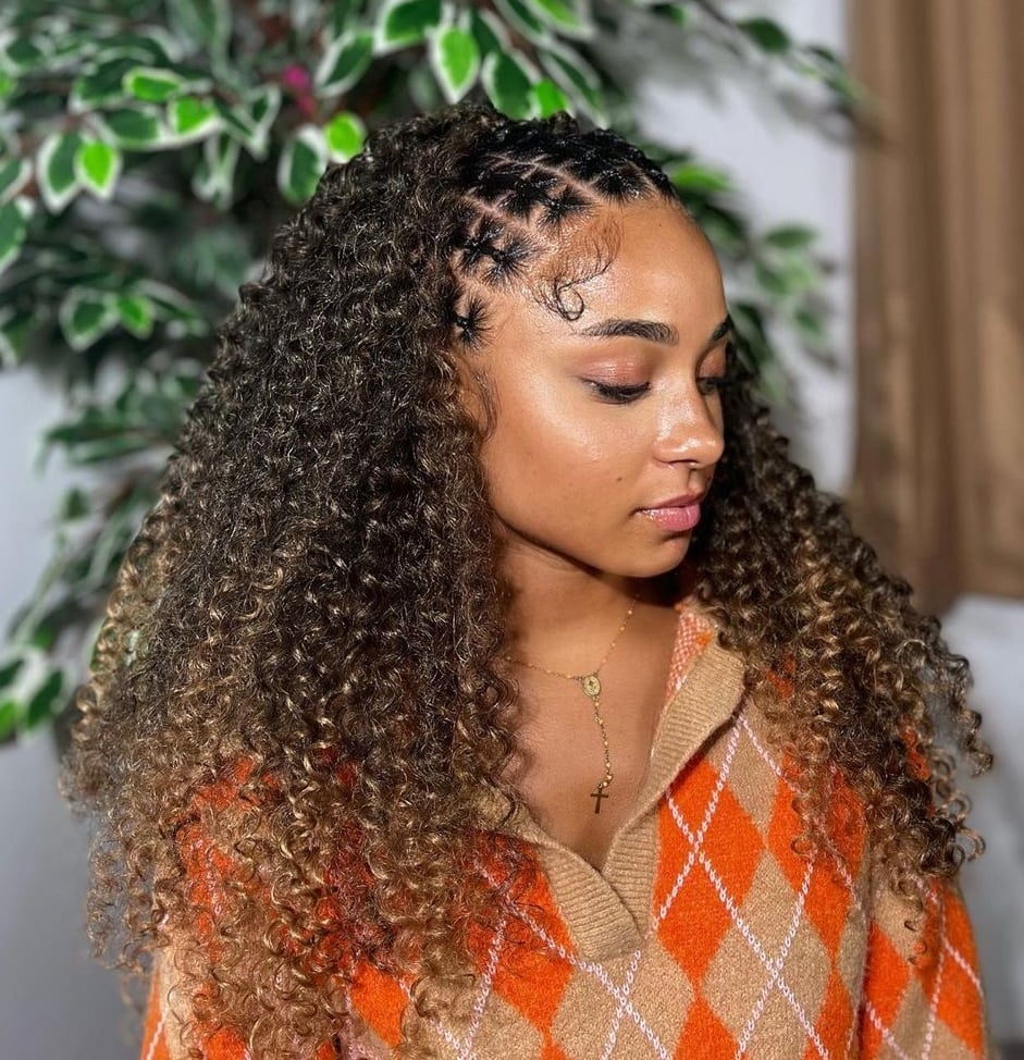 Mid-Back Loose Curls With Caramel Highlights Mid-Back Loose Curls With Caramel Highlights — Natural Hairstyles 2027 for Black Women