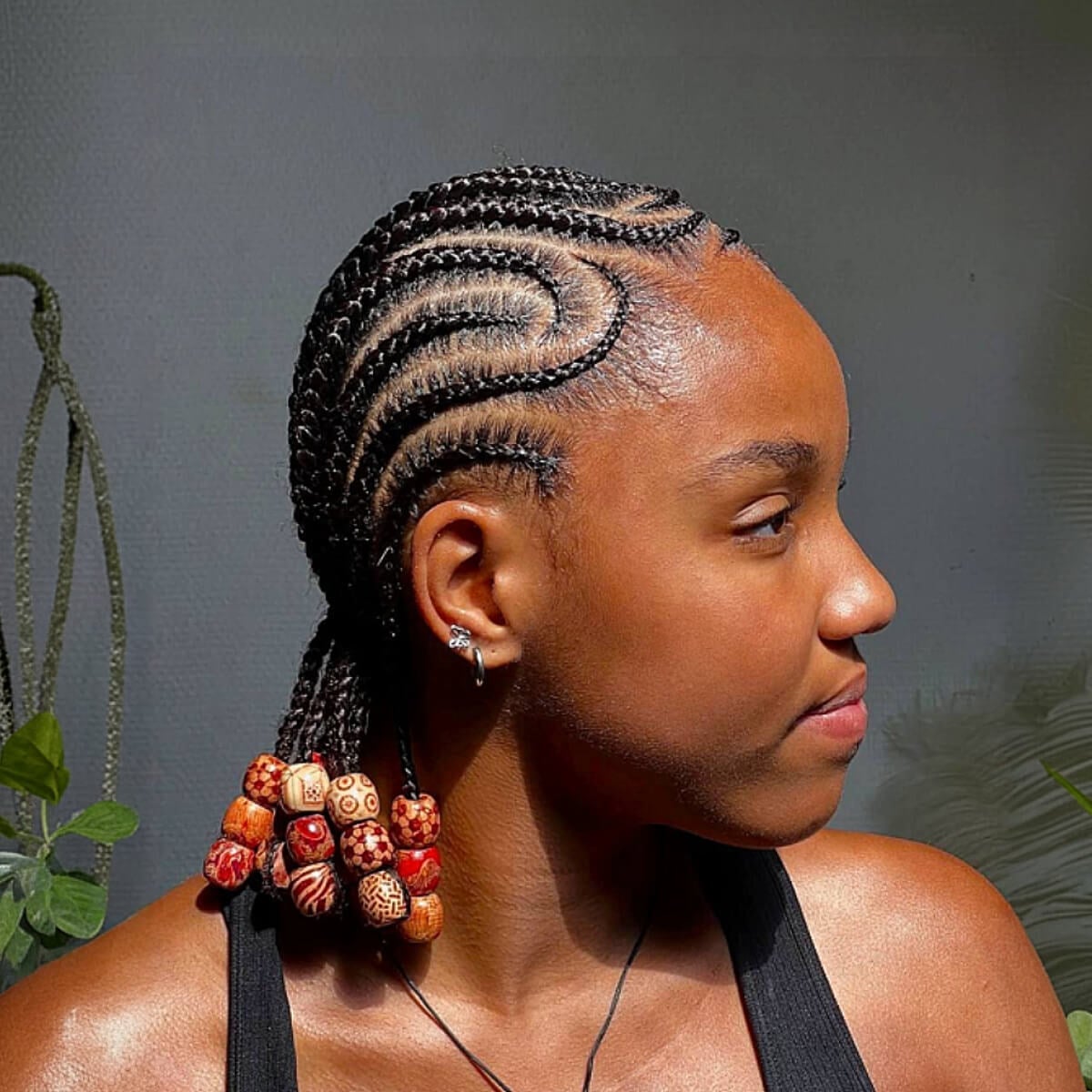Shoulder Length Cornrows With Beads Shoulder Length Cornrows With Beads — Natural Hairstyles 2027 for Black Women