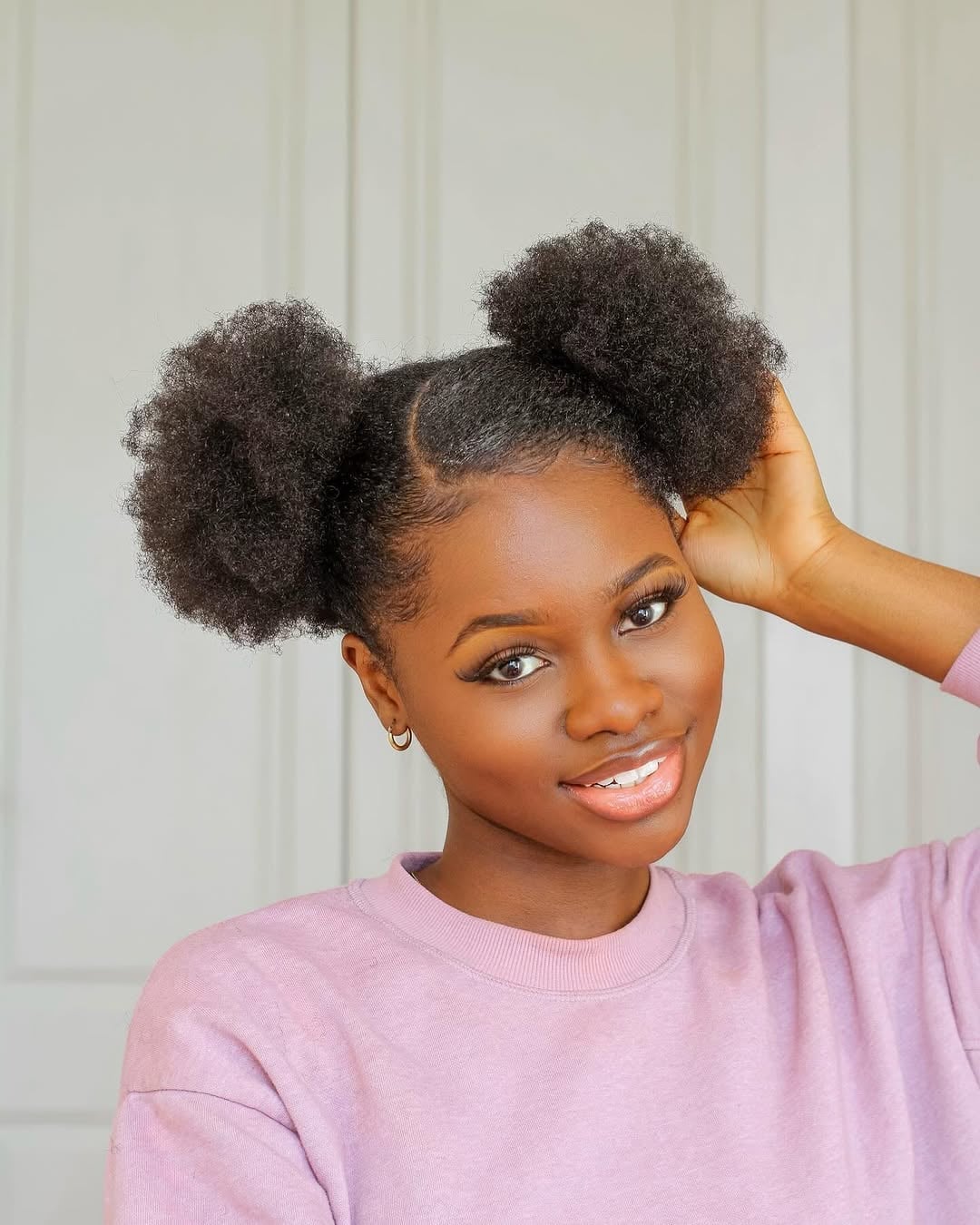 Two High Afro Puffs Two High Afro Puffs — Natural Hairstyles 2027 for Black Women