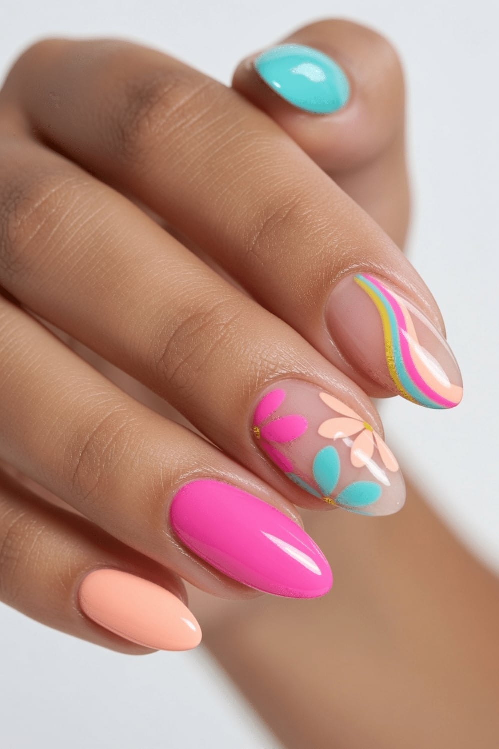 Neon Yellow French Medium Almond Nails, Everyday Version Neon Yellow French Medium Almond Nails, Everyday Version — Neon Almond Nails 2027