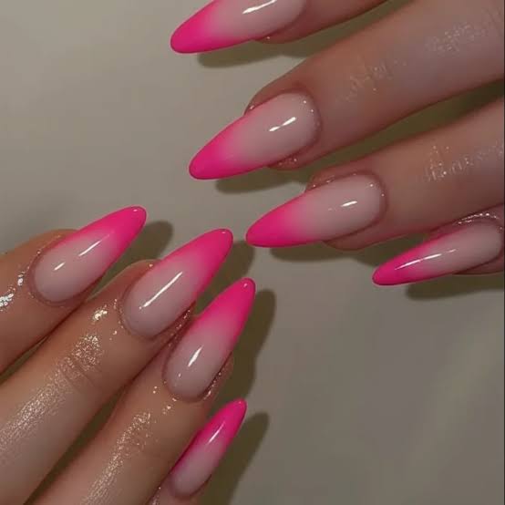Vibrant Hot Pink Long Stiletto Nails Vibrant Hot Pink Long Stiletto Nails — Neon Pink Nails 2027