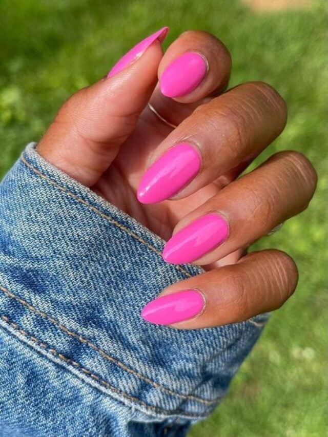Long Stiletto Hot Pink Nails, Close-Up Take Long Stiletto Hot Pink Nails, Close-Up Take — Neon Pink Nails 2027