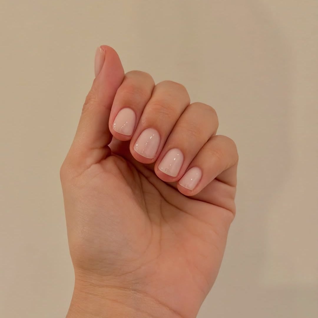 Sheer Natural Nude Glossy Short Square Nails Sheer Natural Nude Glossy Short Square Nails — Nude Nails 2027 for Short Nail Beds