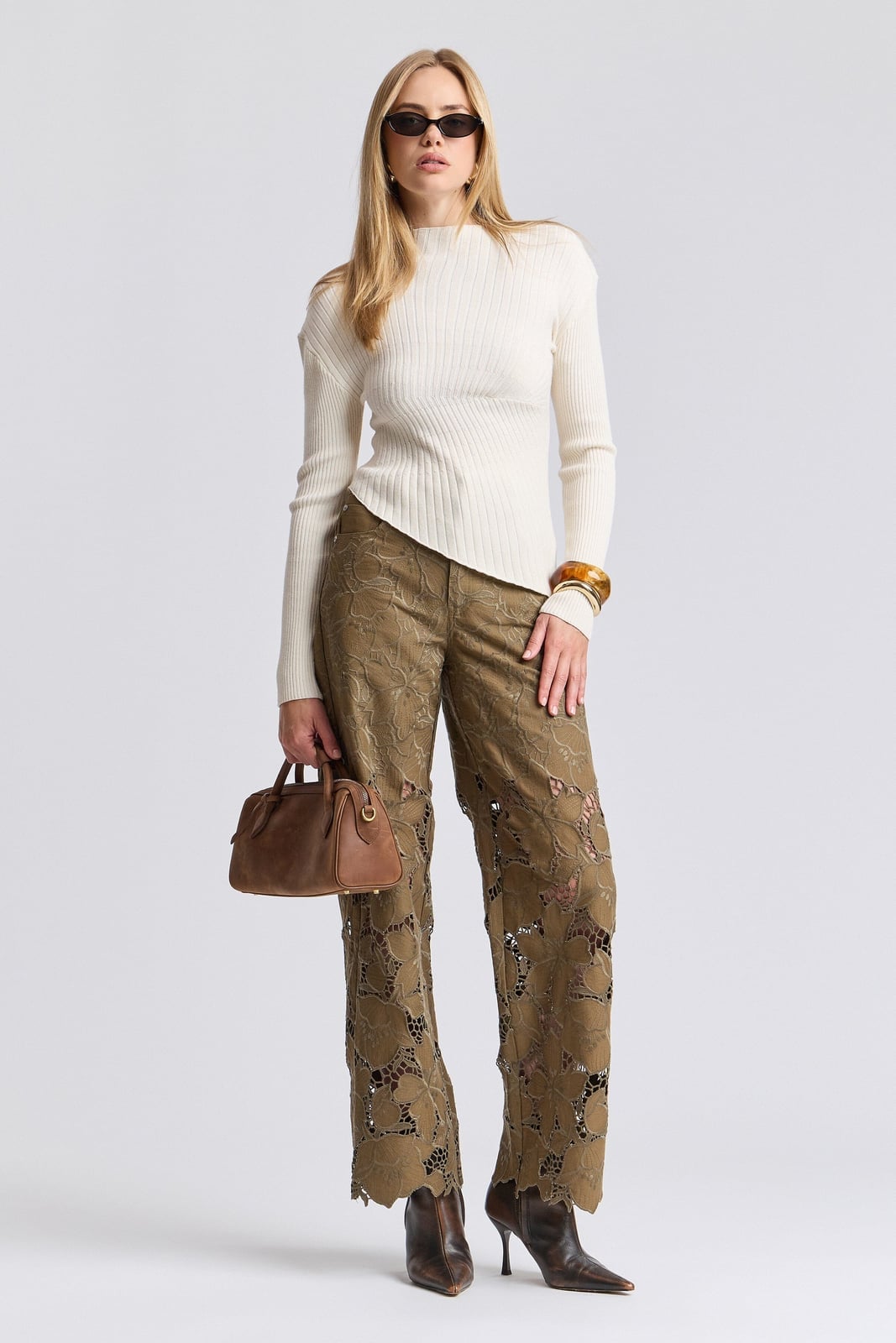 Olive Green Pants Lace Cutouts Smart Casual Olive Green Pants Lace Cutouts Smart Casual — Olive Green Wide Leg Pants Outfits 2027
