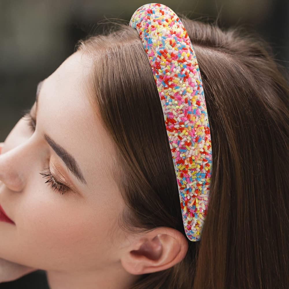 Shoulder Length Straight Hair With Sprinkles Headband Shoulder Length Straight Hair With Sprinkles Headband — Padded Headband Hairstyles 2027