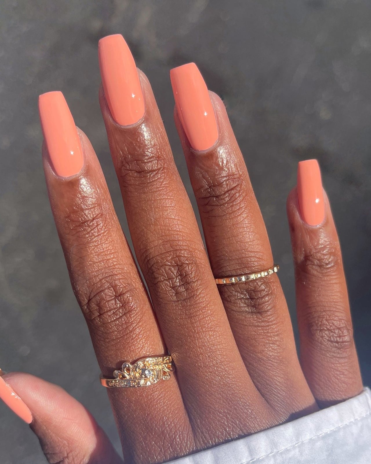Vibrant Opaque Peach Creme Coffin Nails Vibrant Opaque Peach Creme Coffin Nails — Peach Coffin Nails 2027