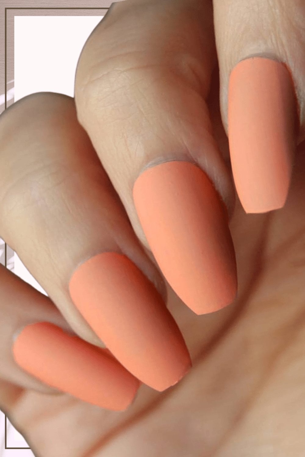 Medium Coffin Matte Peach Nails Medium Coffin Matte Peach Nails — Peach Coffin Nails 2027