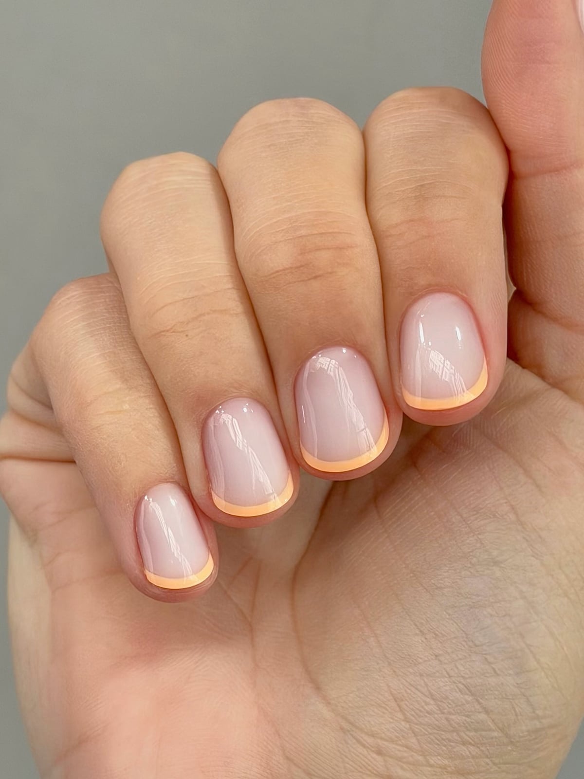 Soft Peach Classic French Round Nails Soft Peach Classic French Round Nails — Peach French Tip Nails 2027