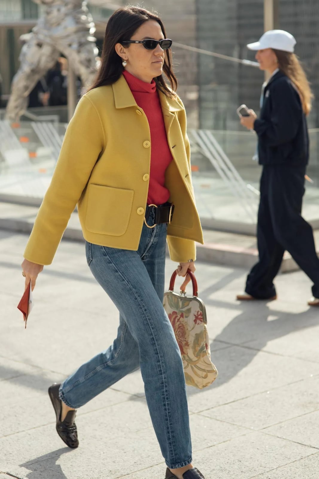 Black Penny Loafers With Yellow Jacket And Red Turtleneck Black Penny Loafers With Yellow Jacket And Red Turtleneck — Penny Loafers Outfits 2027
