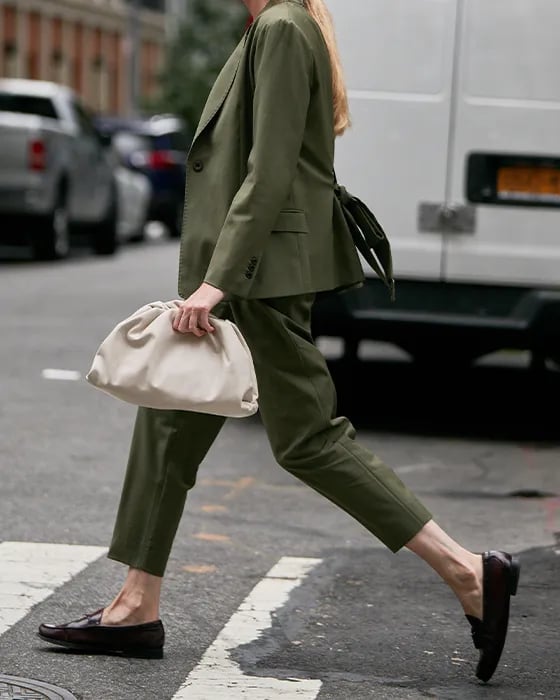 Dark Brown Penny Loafers With Olive Green Suit Dark Brown Penny Loafers With Olive Green Suit — Penny Loafers Outfits 2027