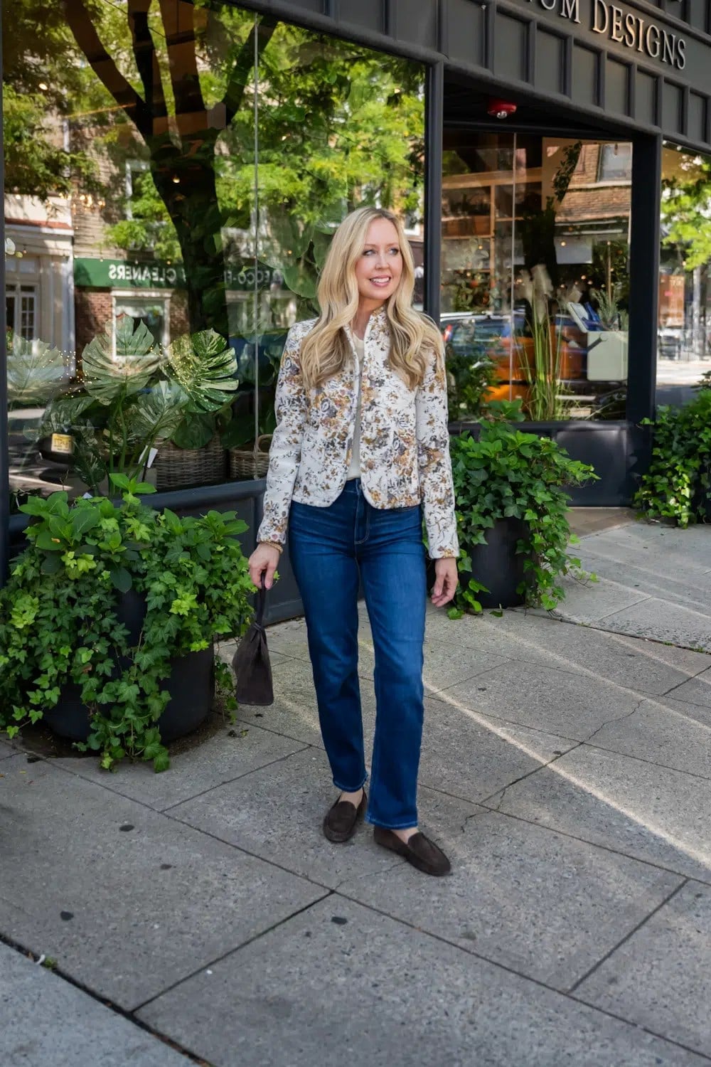 Dark Brown Penny Loafers With Printed Jacket And Jeans Dark Brown Penny Loafers With Printed Jacket And Jeans — Penny Loafers Outfits 2027
