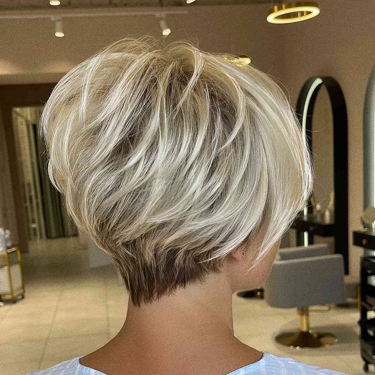 Ash Blonde Layered Pixie Bob Collarbone Length Ash Blonde Layered Pixie Bob Collarbone Length — Pixie Cut 2027 for Women Over 50