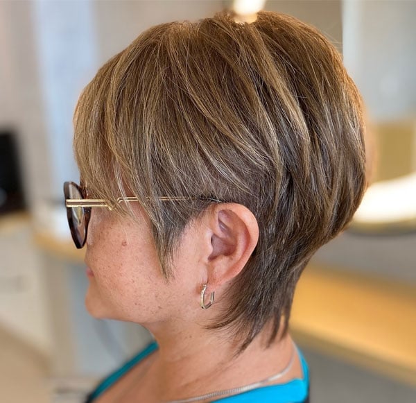 Tapered Brown Pixie With Smooth Finish Tapered Brown Pixie With Smooth Finish — Pixie Cut 2027 for Women Over 50