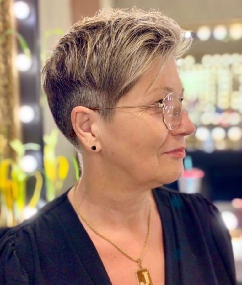 Gray Pixie With Textured Layers And Side Part Gray Pixie With Textured Layers And Side Part — Pixie Cut 2027 for Women Over 50