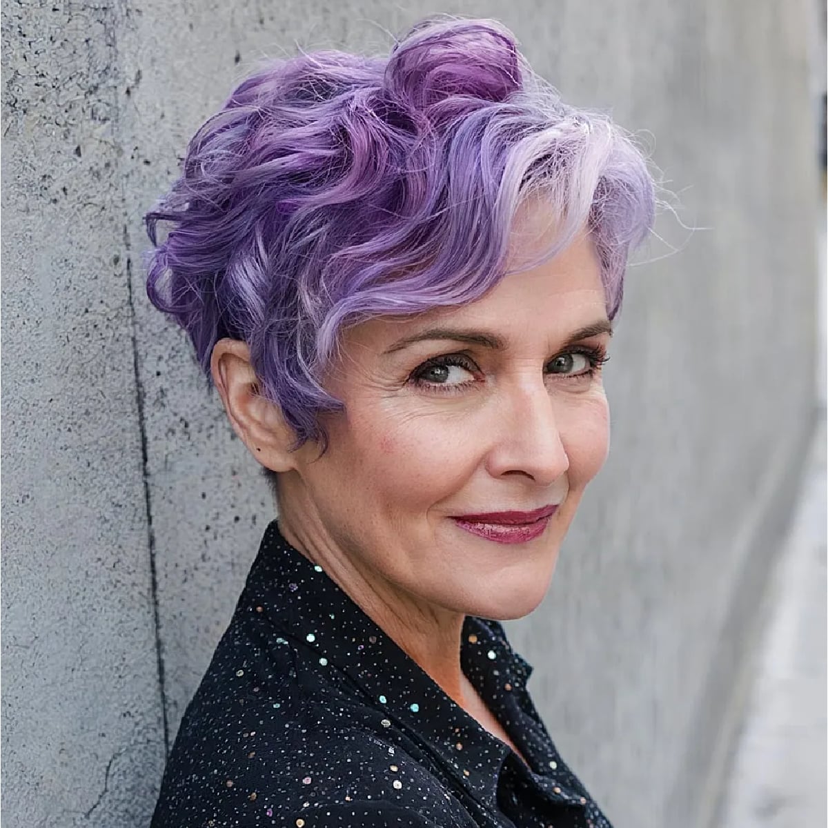 Purple And Lavender Pixie With Wavy Texture Purple And Lavender Pixie With Wavy Texture — Pixie Cut 2027 for Women Over 50