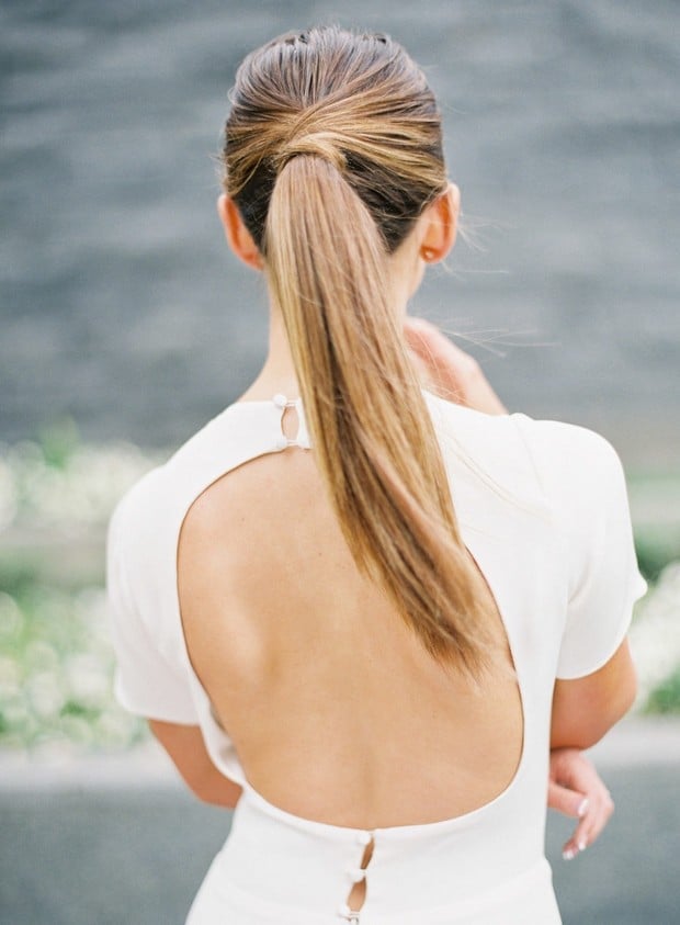Sleek High Ponytail Blonde Highlights — Ponytail Bridal Shower Hairstyles 2027