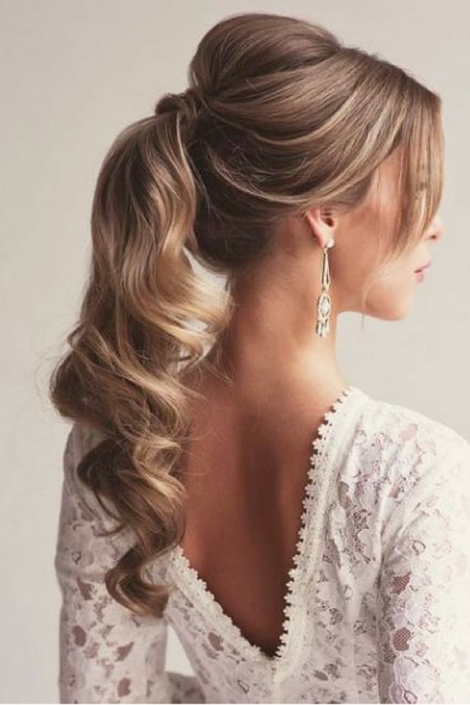 Elegant High Ponytail Soft Volume — Ponytail Bridal Shower Hairstyles 2027