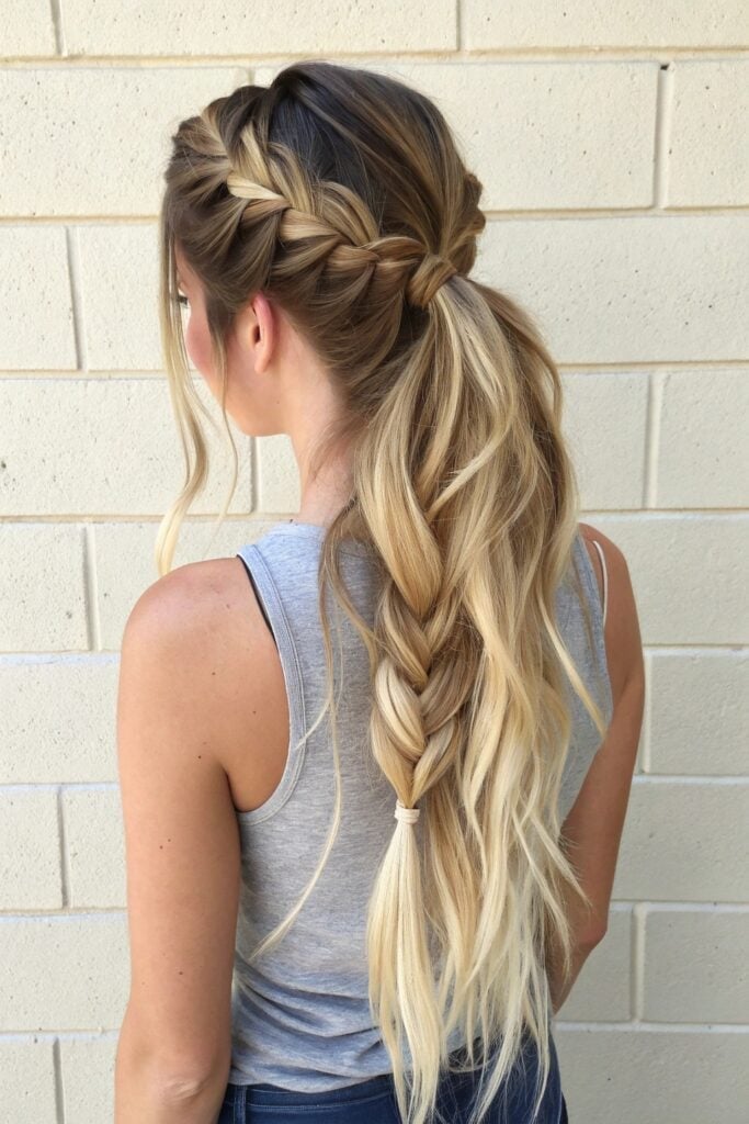 Dark Blonde Fishtail Braid Ponytail Dark Blonde Fishtail Braid Ponytail — Ponytail Disney Hairstyles 2027