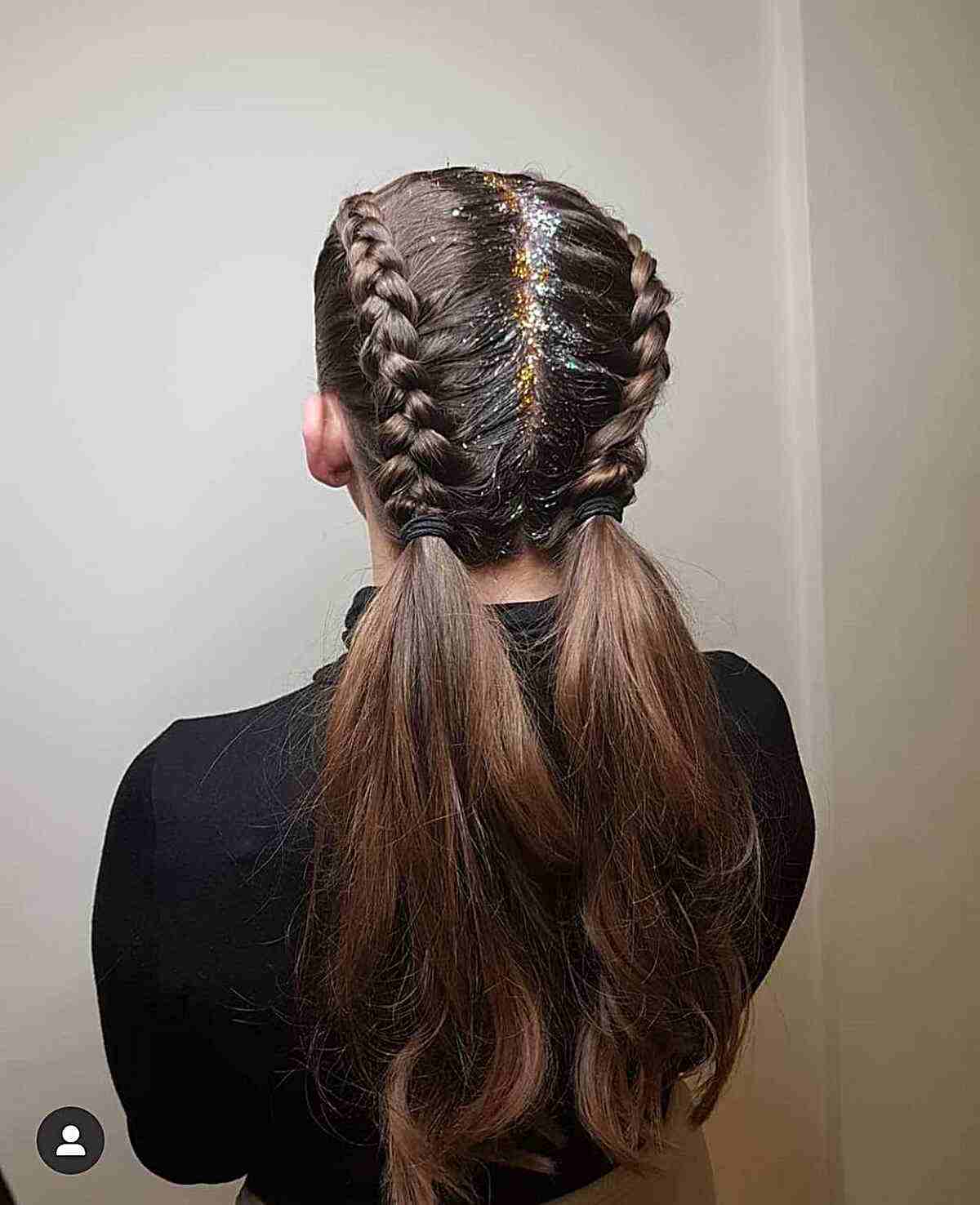 Blonde Ponytail With Intricate Side Braids, Mid-Back Blonde Ponytail With Intricate Side Braids, Mid-Back — Ponytail Festival Hairstyles 2027