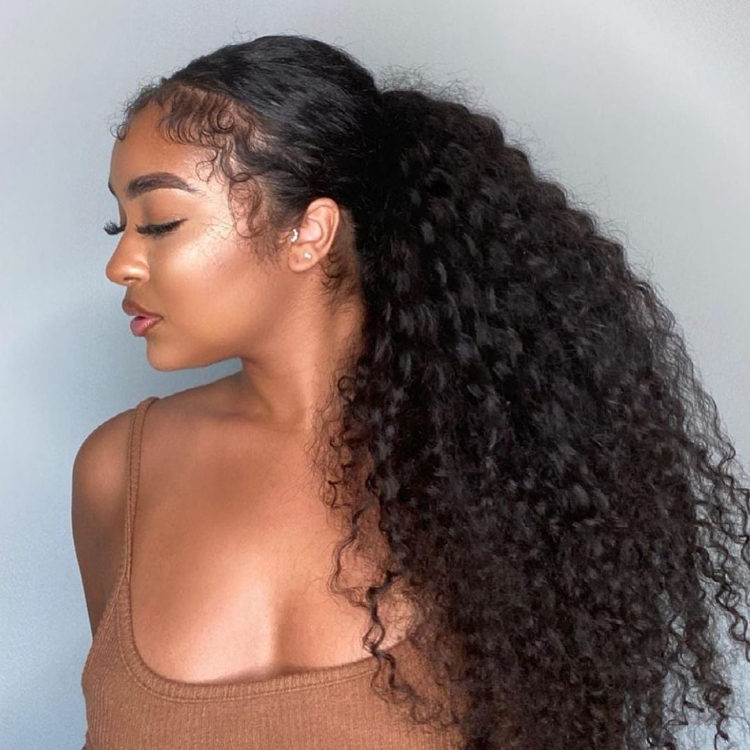 Black Curly Ponytail With Baby Hairs Black Curly Ponytail With Baby Hairs — Ponytail Hairstyles 2027 for Curly Hair