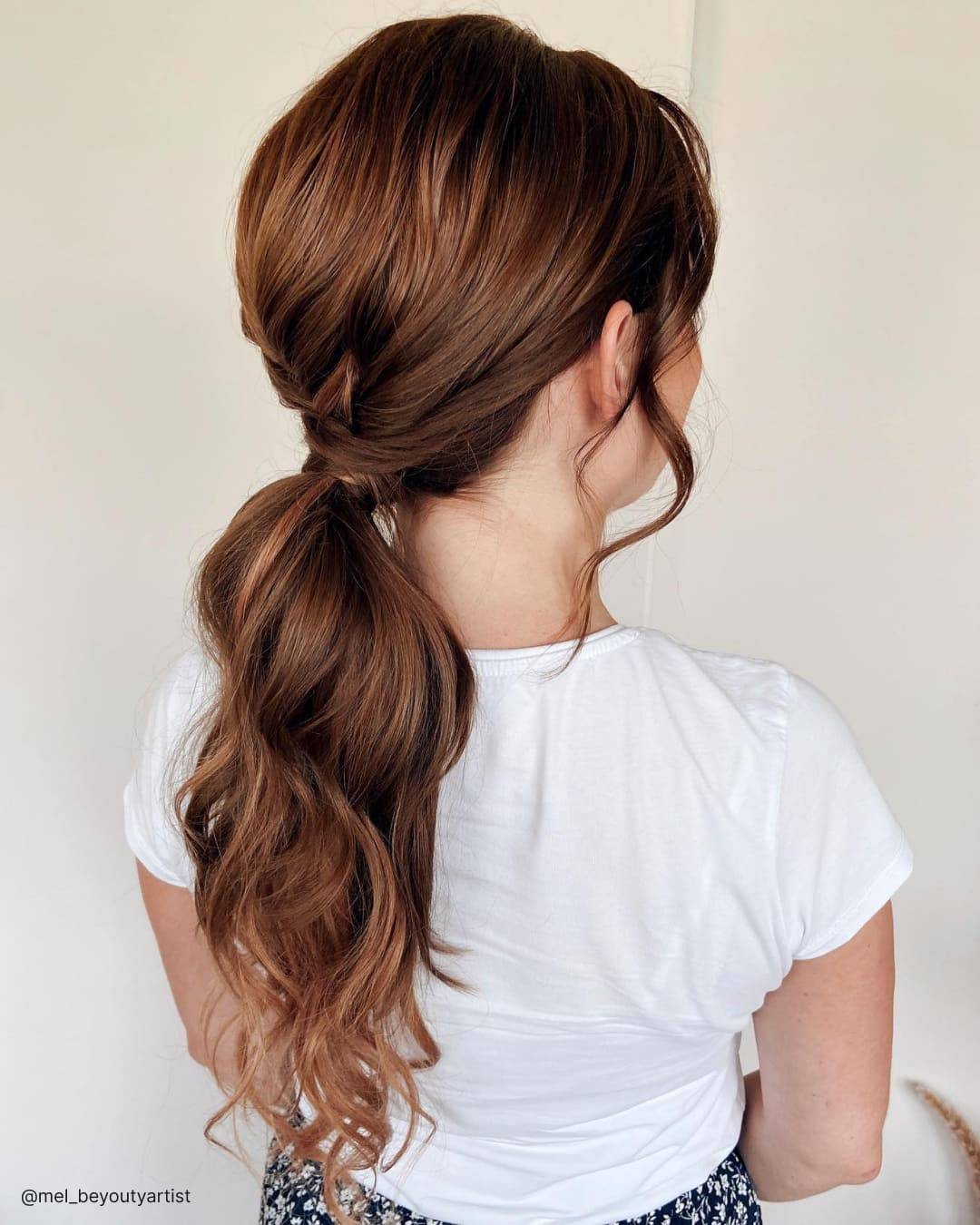 Low Auburn Ponytail With Soft Face-Framing Pieces Low Auburn Ponytail With Soft Face-Framing Pieces — Ponytail Hairstyles 2027 for Fine Hair