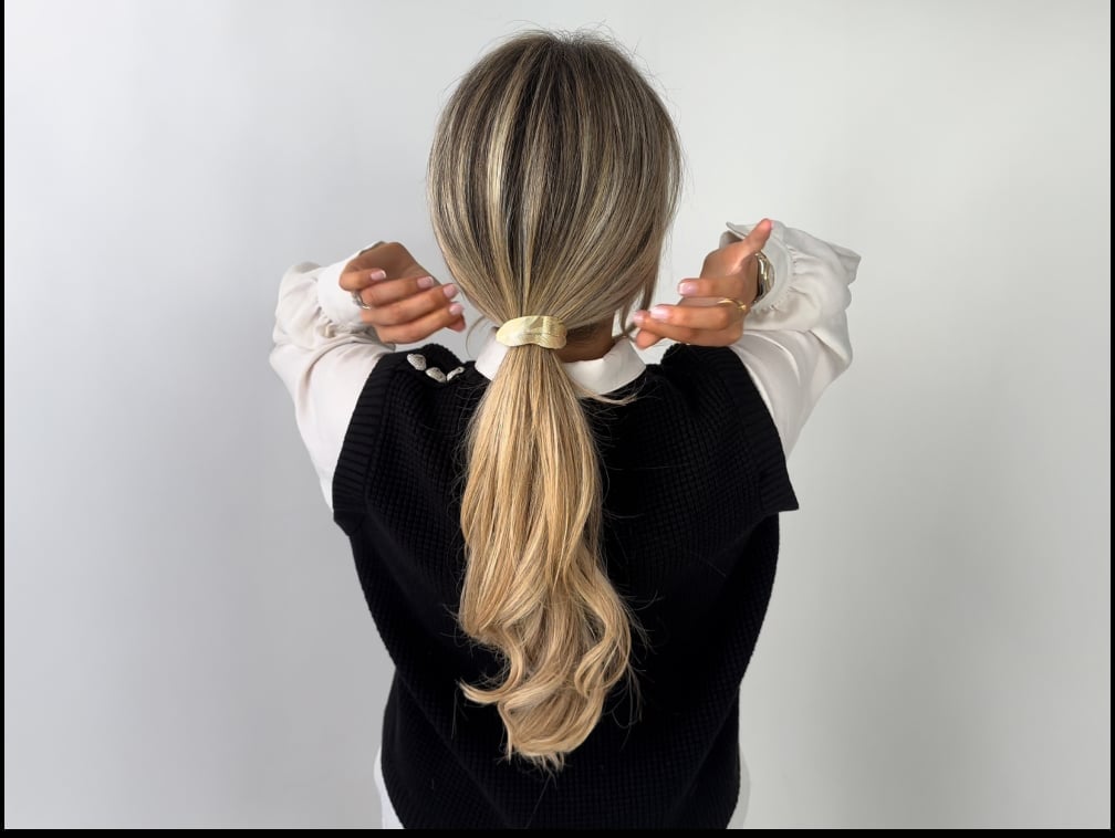 Textured Blonde Ponytail With Crown Volume Textured Blonde Ponytail With Crown Volume — Ponytail Hairstyles 2027 for Fine Hair