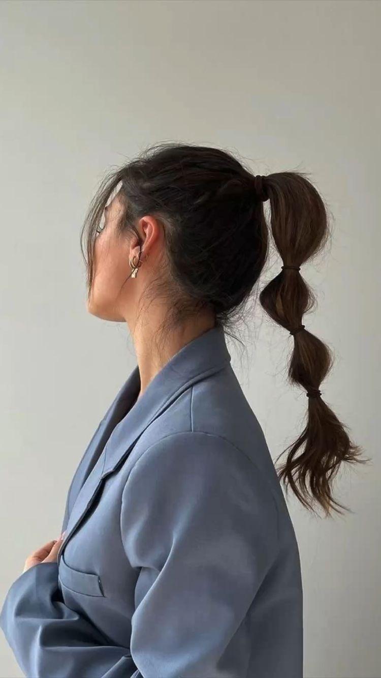 Brown Balayage Ponytail With Loose Waves Brown Balayage Ponytail With Loose Waves — Ponytail Hairstyles 2027 for Fine Hair