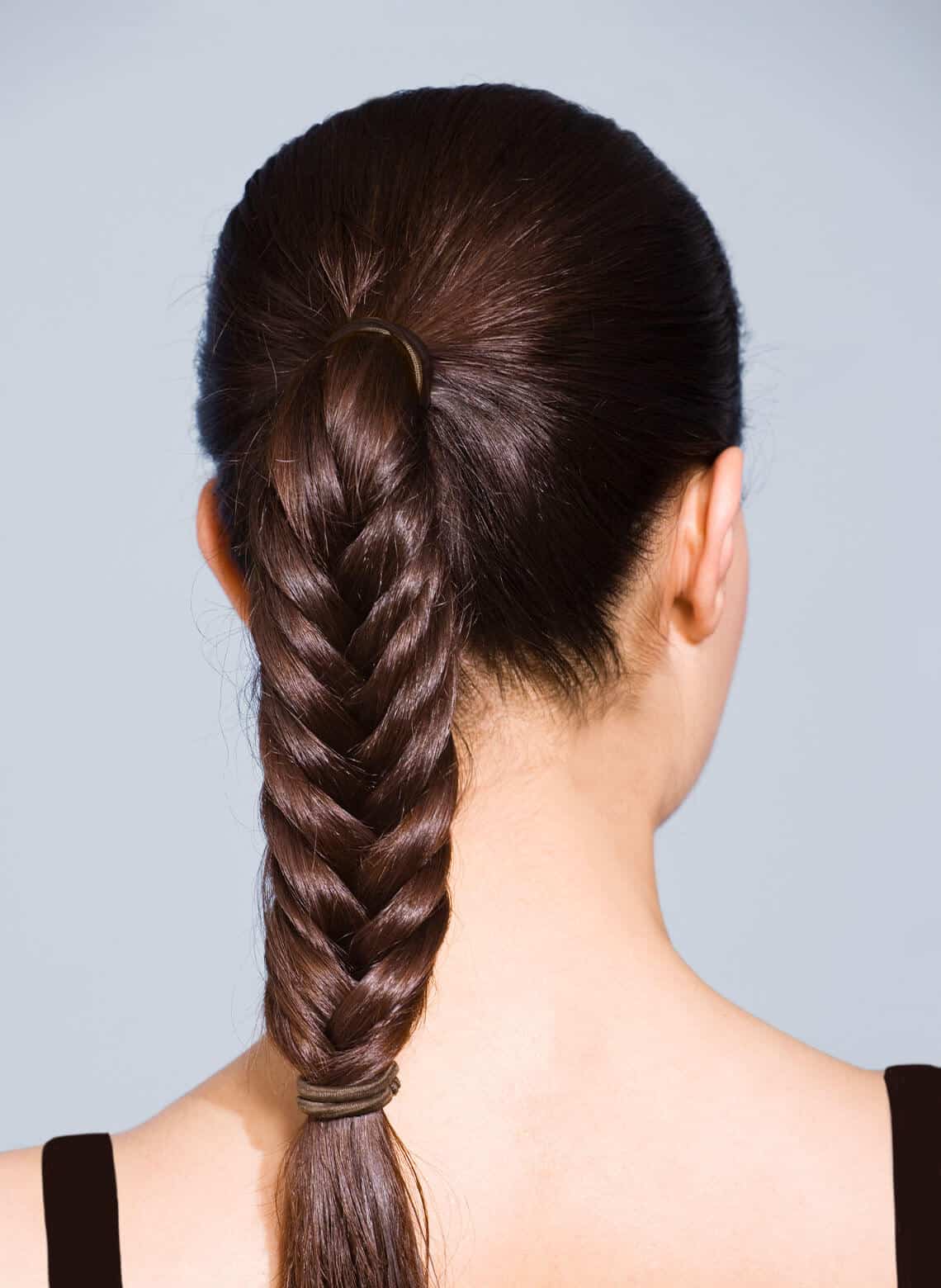 Sleek Braided Dark Brown Ponytail, Straight Sleek Braided Dark Brown Ponytail, Straight — Ponytail Hairstyles 2027 for Long Hair