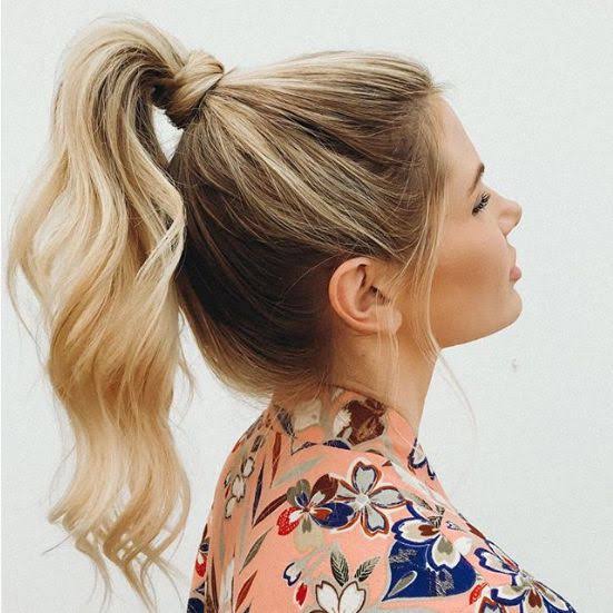 High Blonde Ponytail With Voluminous Waves, Collarbone High Blonde Ponytail With Voluminous Waves, Collarbone — Ponytail Hairstyles 2027 for Long Hair